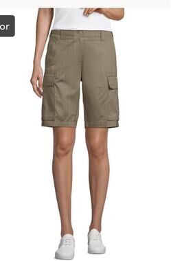 Lands' End Women's Cargo Shorts in Khaki